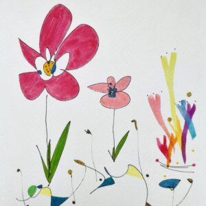 水彩画 のおすすめ作品・人気作家 花カラフル 春 インテリア絵画 アート