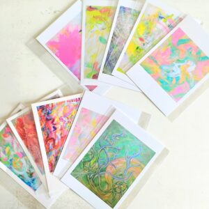 ポストカード の人気おすすめ通販 ポストカード 抽象画 アクリル画 カラフル ポストカード10枚セット インテリア絵画 アート