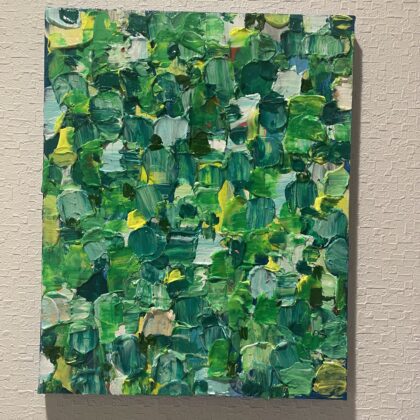 アクリル画 のおすすめ作品・人気作家 抽象画 植物 緑 テクスチャーアート モダンアート 緑の絵 草原3 インテリア絵画 アート