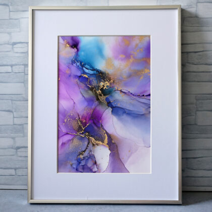 絵画 のおすすめ作品・人気作家 抽象画 花 雨 現代アート 紫 紫陽花 青 紫霞 インテリア絵画 アート