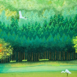 日本画 のおすすめ作品・人気作家 日本画　空間　時間　ゆとり 初秋のひと時 インテリア絵画 アート