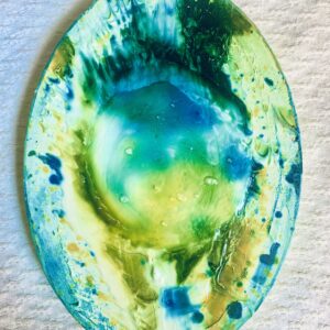 アクリル画 のおすすめ作品・人気作家 抽象画卵泡青黄緑 bubble egg-M インテリア絵画 アート