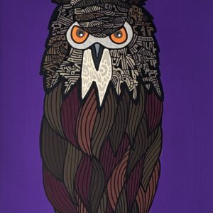 絵画 のおすすめ作品・人気作家 イラスト 動物 鳥 ふくろう 見る インテリア絵画 アート