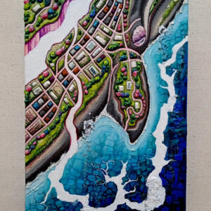 アクリル画 のおすすめ作品・人気作家 動物 海 クジラ 青 鯨 SM「大地の方舟_unknown river Ⅱ」 インテリア絵画 アート
