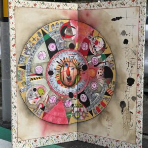 絵画 のおすすめ作品・人気作家 二曲屏風　生きものたち　アート　 井川誠一魔法陣『誘導員』 インテリア絵画 アート