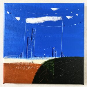 アクリル画 のおすすめ作品・人気作家 抽象画 アクリル画 ブルー 今日の絵 心象 心象風景 日々の心象シリーズ 風景画 windy city インテリア絵画 アート