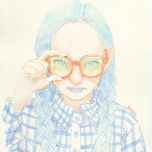 絵画 のおすすめ作品・人気作家 人物 色鉛筆 サングラス インテリア絵画 アート