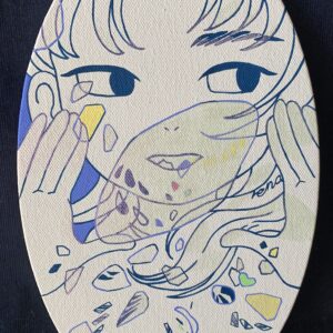 イラスト のおすすめ作品・人気作家 イラスト 光 女性 欠片 光の呼吸 インテリア絵画 アート