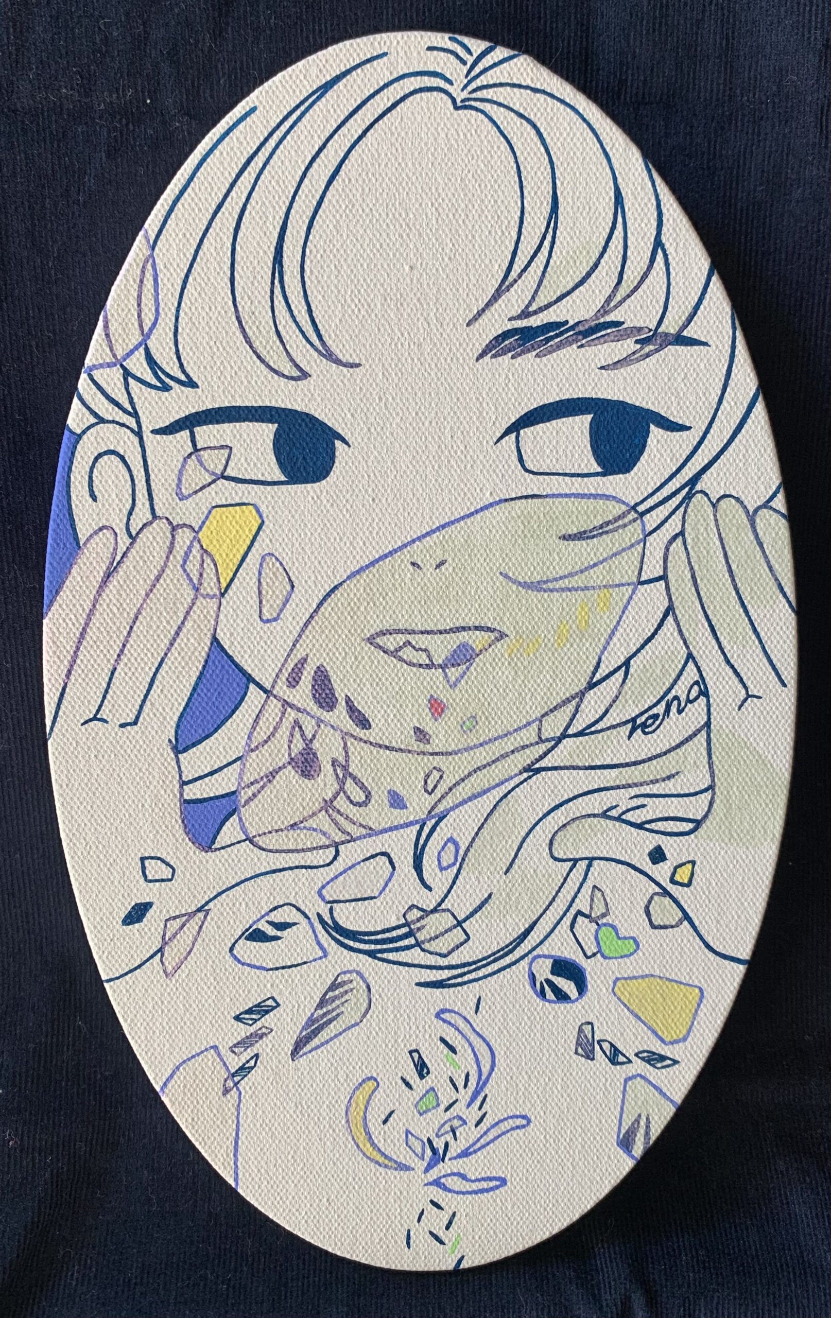 イラスト のおすすめ作品・人気作家 イラスト 光 女性 欠片 光の呼吸 インテリア絵画 アート