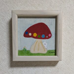 日本画 のおすすめ作品・人気作家 アートのある暮らし 猫 mineral きのこ パワーストーン 日本画 縁起物 赤青 鉱物 雨やどり インテリア絵画 アート