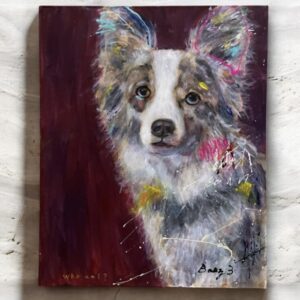 絵画 のおすすめ作品・人気作家 イラスト 動物 犬 いぬ ポップアート 【Who am i?】キャンバスF3号 インテリア絵画 アート