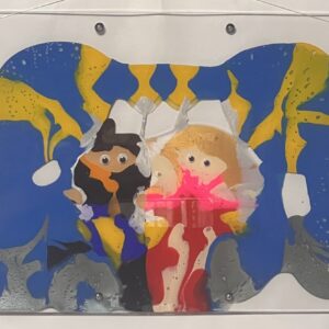 絵画 のおすすめ作品・人気作家 アクリル かわいい けったい デカルコマニー ブランコ ムニュティング画 公園 現代アート 遊具 ブランコ インテリア絵画 アート