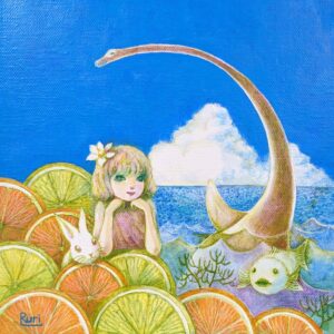 アクリル画 のおすすめ作品・人気作家 海 自然 魚 可愛い うさぎ オレンジ レモン 入道雲 夏 少女 恐竜 夏の思い出 インテリア絵画 アート