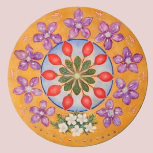 油絵 のおすすめ作品・人気作家 ピンク 白 緑 花 赤 黄色 イチリンソウ クコ フルーツ ベージュ 実 展開 枸杞 漢方 紫 葉 青 黄緑 クコ Matrimony vine インテリア絵画 アート