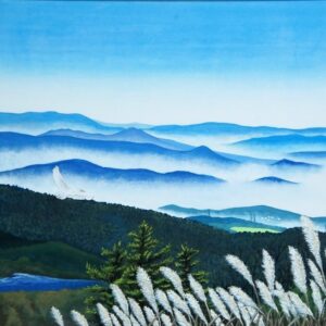 日本画 のおすすめ作品・人気作家 日本画　空間　時間　ゆとり 朝霧 インテリア絵画 アート