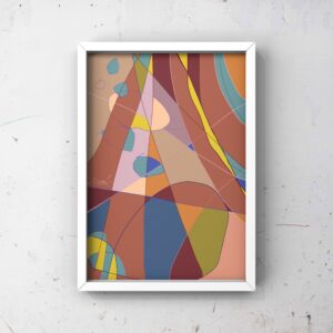 絵画 のおすすめ作品・人気作家 抽象画 くすみカラー アースカラー カラフル ジークレー ナチュラルインテリア ニュアンスカラー リラックス 北欧インテリア 北欧モダン 壁掛け 額装あり 額装済み Untitled-8 インテリア絵画 アート