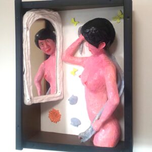 絵画 のおすすめ作品・人気作家  娘が鏡の前で背中を洗う インテリア絵画 アート