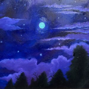 Uncategorized 夜空月 月夜 インテリア絵画 アート