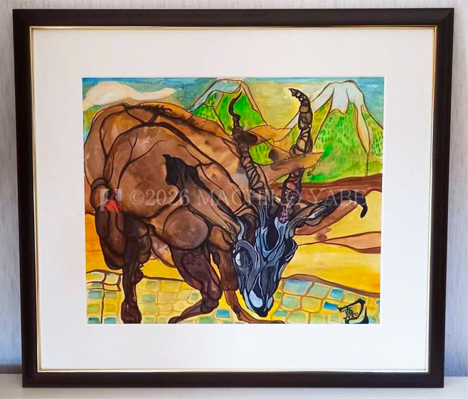 水彩画 のおすすめ作品・人気作家 動物 水彩画 modern 現代アート 風景画 きずだらけ インテリア絵画 アート