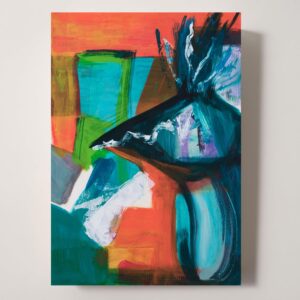 アクリル画 のおすすめ作品・人気作家 アクリル 抽象画 水彩画 緑 オレンジ カラフル モダンアート 現代アート 辛口の誘惑　ーA Dry Temptationー インテリア絵画 アート
