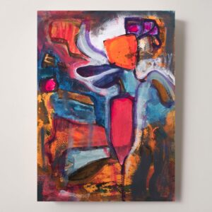 アクリル画 のおすすめ作品・人気作家 アクリル 抽象画 水彩画 赤 ブラウン モダンアート 現代アート とてもじゃないが　ーNo Wayー インテリア絵画 アート