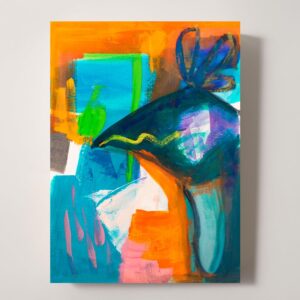 アクリル画 のおすすめ作品・人気作家 アクリル 抽象画 水彩画 緑 オレンジ モダンアート 現代アート 辛口の誘惑　ーA Dry Temptationー インテリア絵画 アート
