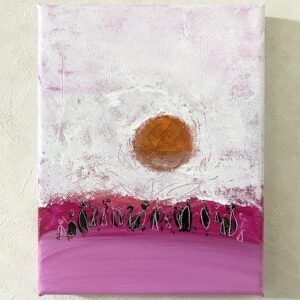アクリル画 のおすすめ作品・人気作家 ピンク 抽象画 アクリル画 ホワイト 今日の絵 心象 心象風景 日々の心象シリーズ 風景画 いえじ インテリア絵画 アート