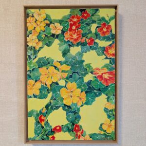 油絵 のおすすめ作品・人気作家 油絵　花の絵　ナスタチウム　春 『花のワルツ（Flowers’ waltz）』 インテリア絵画 アート