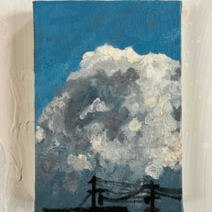 絵画 のおすすめ作品・人気作家 空　夏　風景 原画　油彩「近所の風景　20266」絵画・サムホールサイズ （16×23㎝）アート・キャンバス インテリア絵画 アート