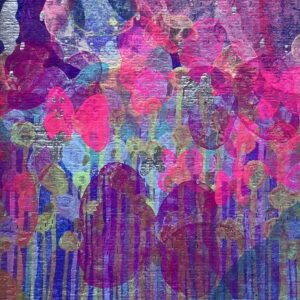 イラスト のおすすめ作品・人気作家 花 雨 HAPPY 抽象 癒し 蝶 【 kiri-ame (夢) 】 インテリア絵画 アート