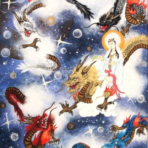 日本画 のおすすめ作品・人気作家 日本画 龍 観音 五龍観音 インテリア絵画 アート