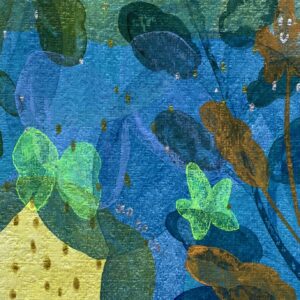イラスト のおすすめ作品・人気作家 花 雨 HAPPY 抽象 癒し 蝶 【 水あがり (せのび) 】 インテリア絵画 アート