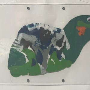 絵画 のおすすめ作品・人気作家 アクリル 動物 かわいい けったい カメ デカルコマニー ムニュティング画 現代アート かめ インテリア絵画 アート