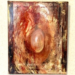油絵 のおすすめ作品・人気作家 抽象画 油彩 油絵 インテリア ブラウン ブラウン系 卵 油画 Fire within the egg インテリア絵画 アート