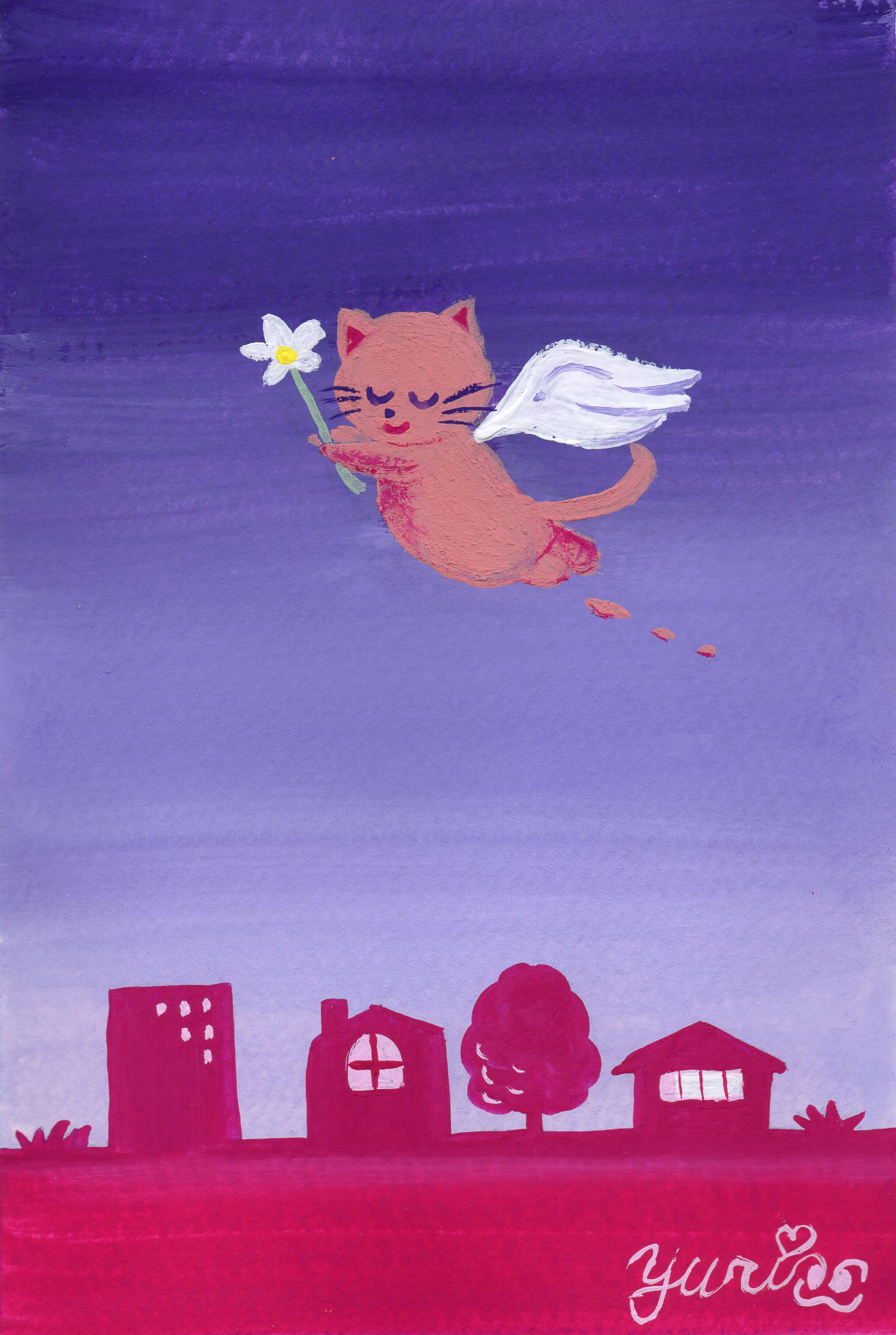 ポストカード の人気おすすめ通販 猫天使安らぎanimal 安らかな日々を（ポストカード） インテリア絵画 アート