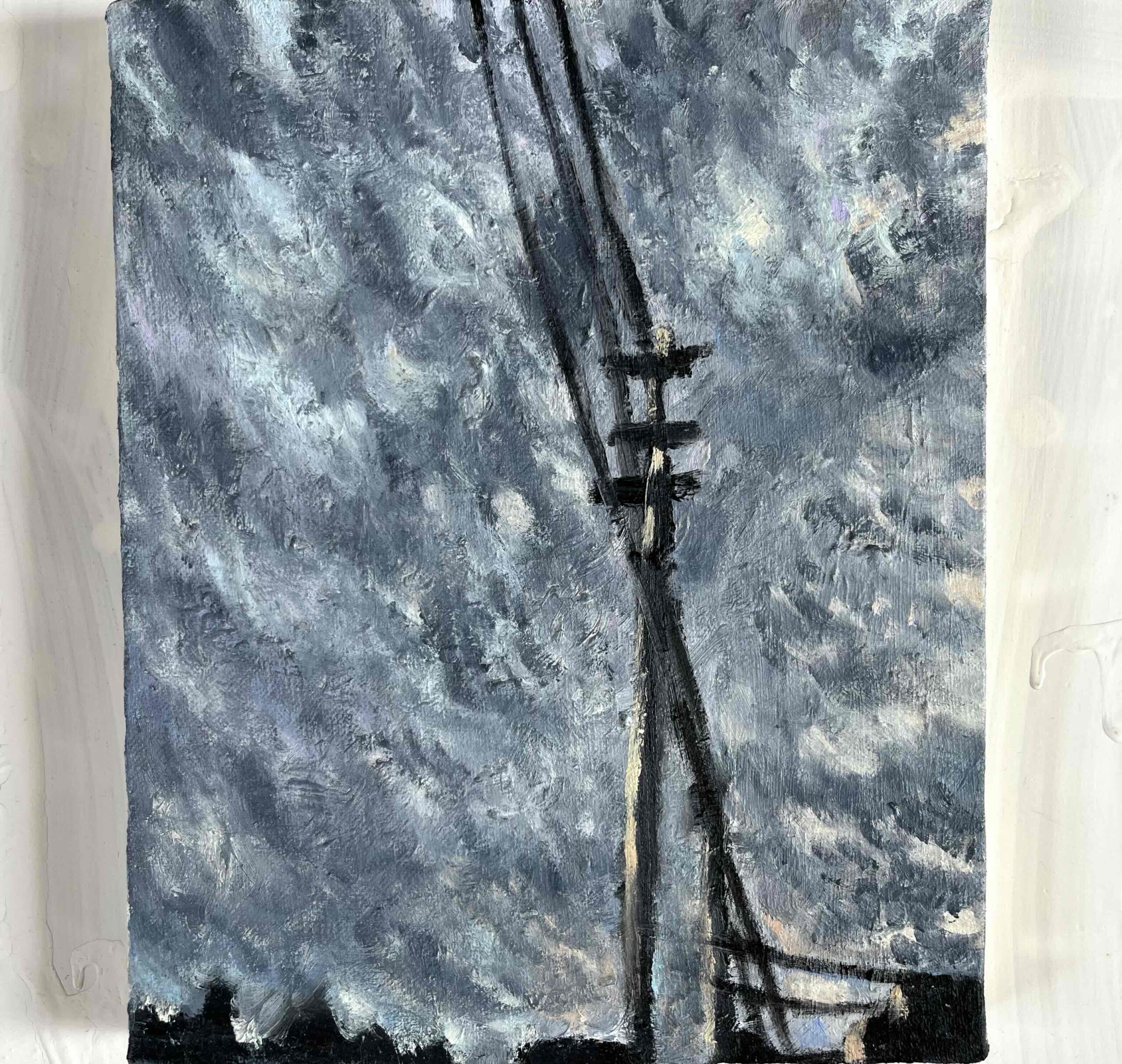 原画・油彩「近所の風景 20266」絵画 F3（22×27㎝） アートキャンバス