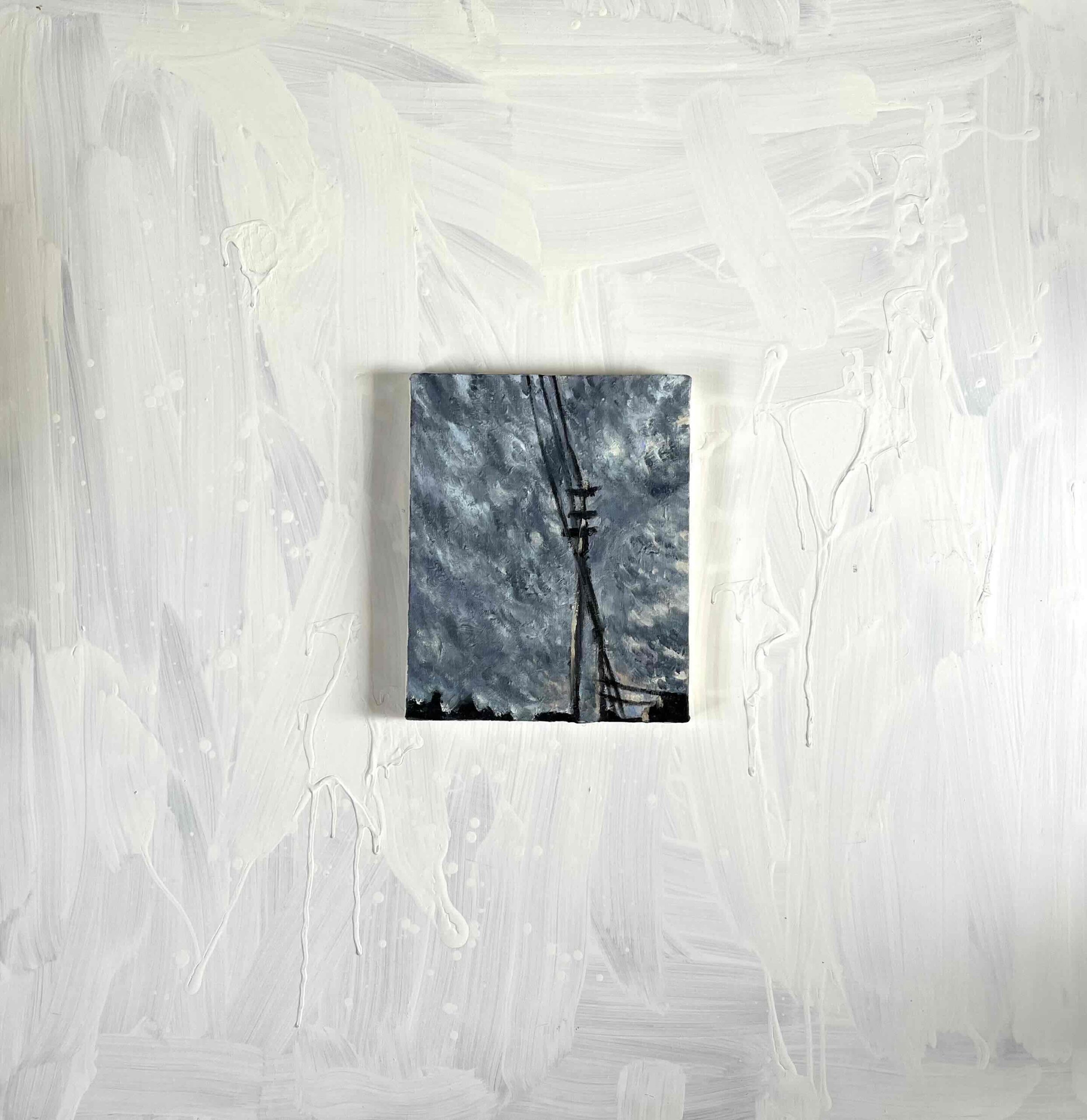 原画・油彩「近所の風景 20266」絵画 F3（22×27㎝） アートキャンバス