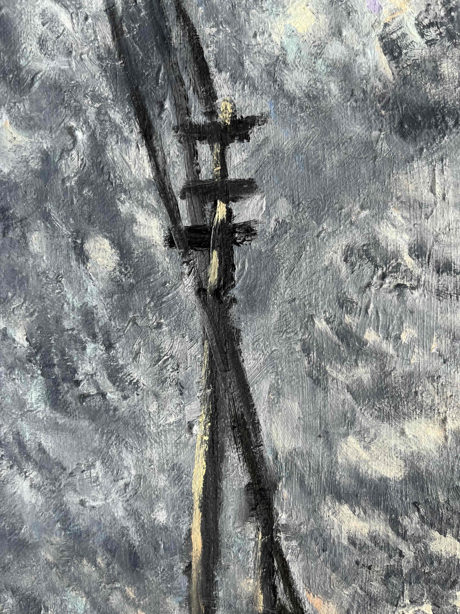 原画・油彩「近所の風景 20266」絵画 F3（22×27㎝） アートキャンバス