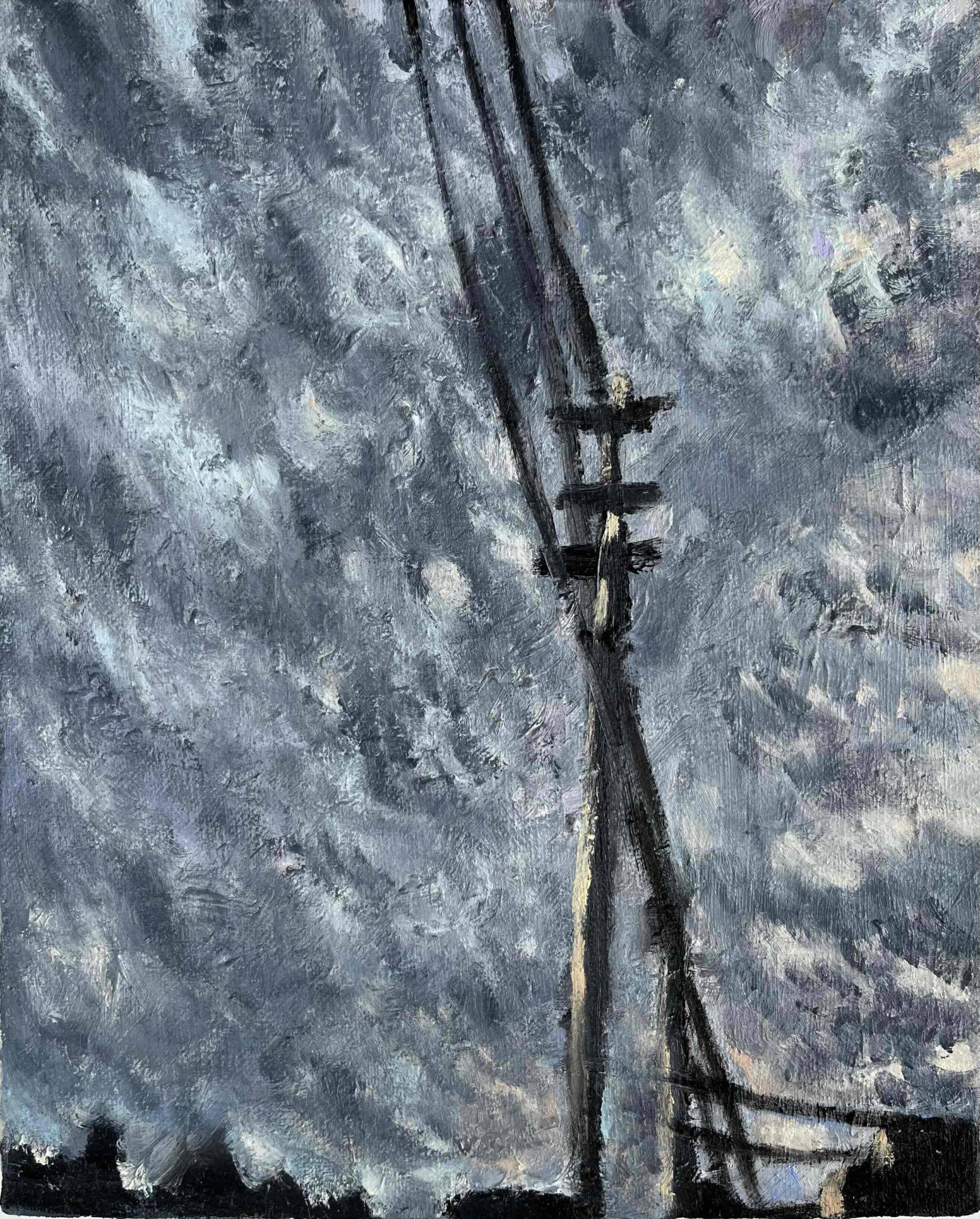 原画・油彩「近所の風景 20266」絵画 F3（22×27㎝） アートキャンバス