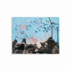 コラージュ のおすすめ作品・人気作家 アクリル コラージュ インテリア カラフル Lost Signals#01 No.300 インテリア絵画 アート