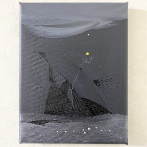 アクリル画 のおすすめ作品・人気作家 抽象画 アクリル画 グレー 今日の絵 心象 心象風景 日々の心象シリーズ 風景画 そこにあるのかもしれない インテリア絵画 アート