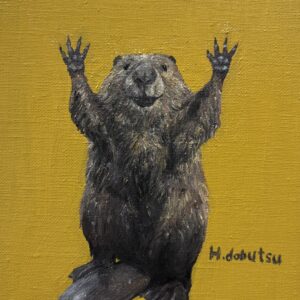油絵 のおすすめ作品・人気作家 ビーバー動物油絵 ビーバー インテリア絵画 アート