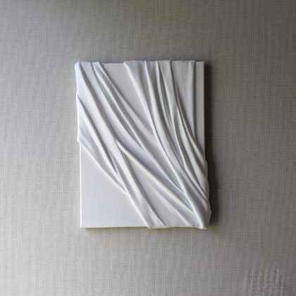絵画 のおすすめ作品・人気作家 立体 テクスチャーアート ドレープアート Drape Art – White Contour インテリア絵画 アート