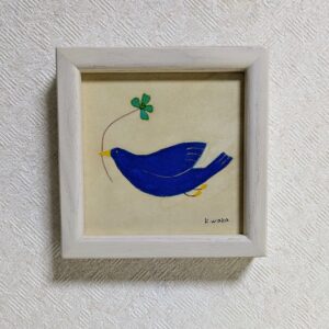 日本画 のおすすめ作品・人気作家 アートのある暮らし 鳥 mineral パワーストーン 日本画 縁起物 誕生石 鉱物 青 青い鳥 インテリア絵画 アート
