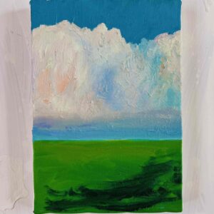 絵画 のおすすめ作品・人気作家 空　風景　油彩　田園 原画　油彩「田園と空」絵画・サムホールサイズ （16×23㎝）アート・キャンバス インテリア絵画 アート