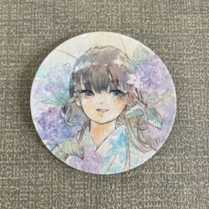 イラスト のおすすめ作品・人気作家 アジサイ 散歩道の紫陽花 インテリア絵画 アート