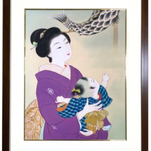 絵画 のおすすめ作品・人気作家 絹本 美人画 日本画 こどもの日 鯉のぼり 江戸時代 端午の節句-たんごのせっく インテリア絵画 アート