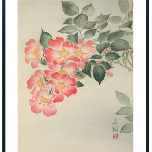 絵画 のおすすめ作品・人気作家 絹本 日本画 植物画 バラ 雲母 植物画 / バラ カクテル インテリア絵画 アート