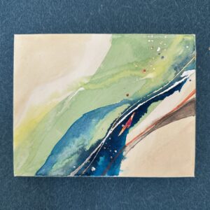 日本画 のおすすめ作品・人気作家 日本画 箔 青 風 青い風　2 インテリア絵画 アート
