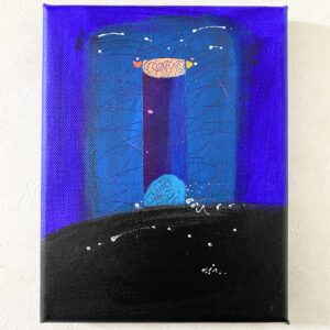 アクリル画 のおすすめ作品・人気作家 抽象画 アクリル画 ブルー 今日の絵 心象 心象風景 日々の心象シリーズ 風景画 なにかがかわる インテリア絵画 アート